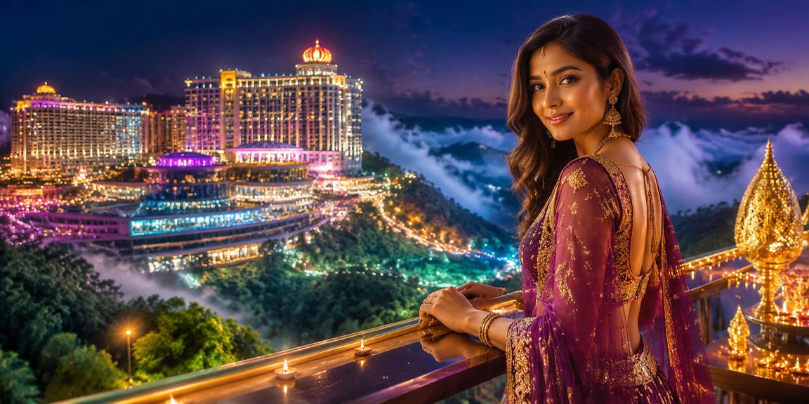 Suasana hiburan dan pertaruhan sukan di Genting Highlands dengan gaya Melayu moden
